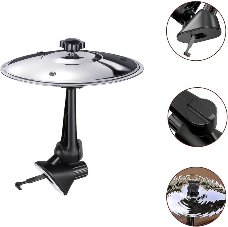Gnker Air Vent Cymbal for Car - Mini Dashboard Drum Set Gadget for Musicians, Funny Music Lover Accessory in Silver - Image 2